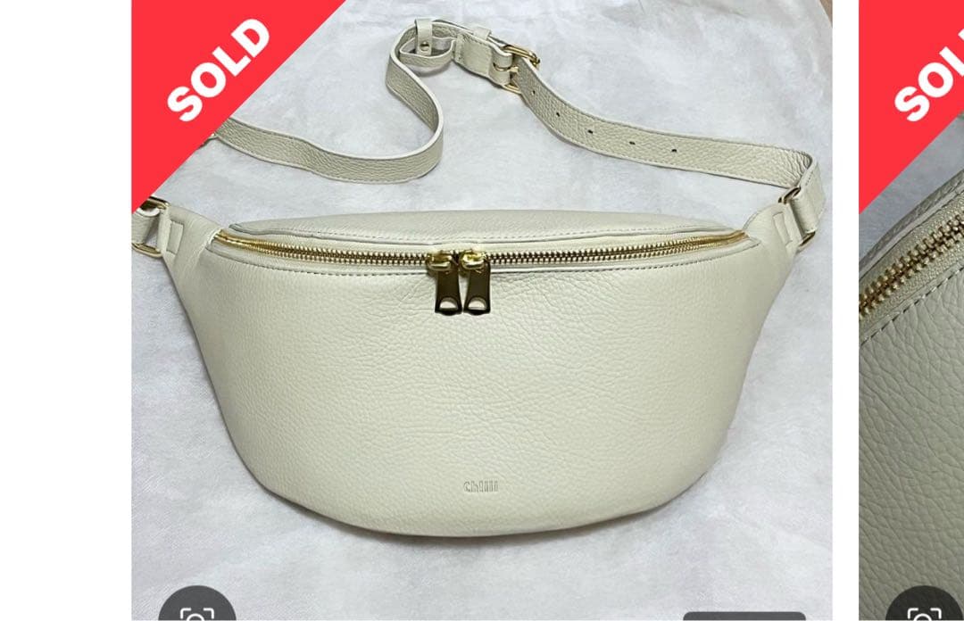 ch!iiibagシュリンクウエストバッグ オフホワイト chiiibag