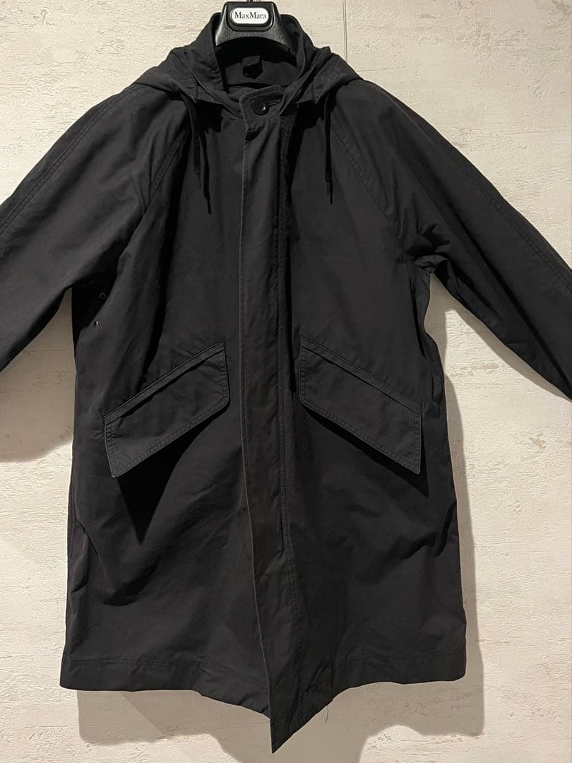 こなんさま　MHL 　ブラックモッズコート　ダウンライナー付　フード取り外し可能