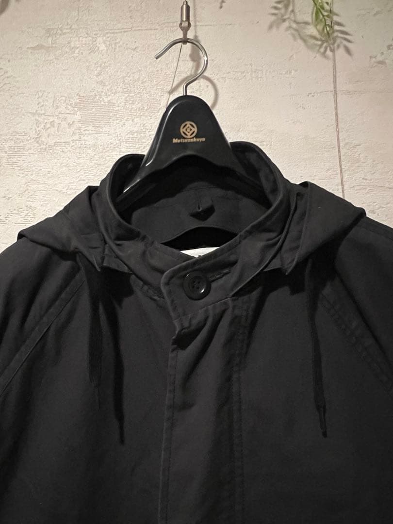 こなんさま　MHL 　ブラックモッズコート　ダウンライナー付　フード取り外し可能