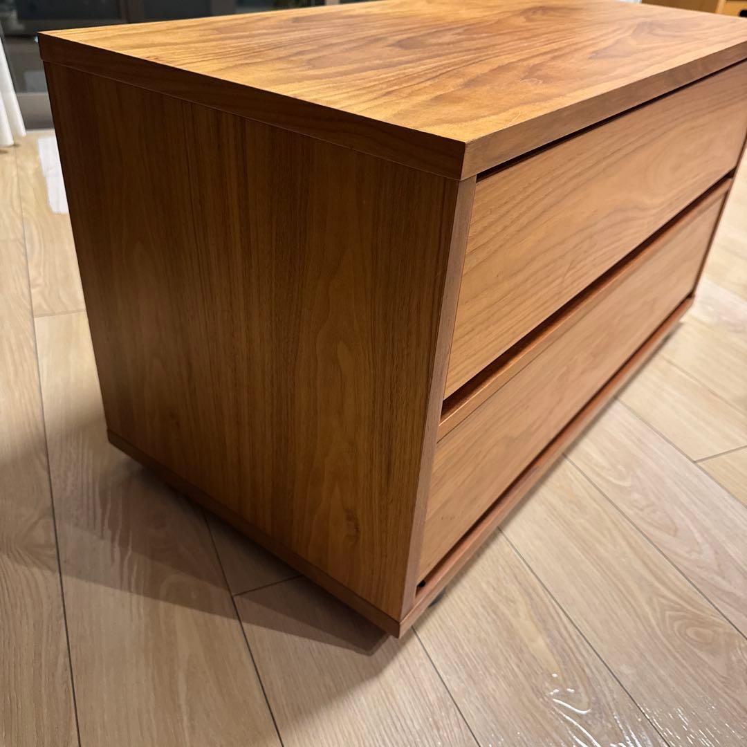 無印良品 スタッキングキャビネット AVローボード (ウォールナット)