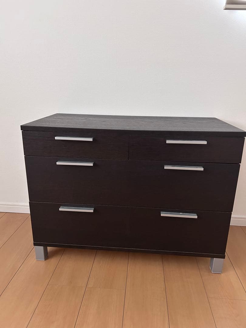 ACTUSオーク木製チェスト 収納引き出し6つ 　展示品