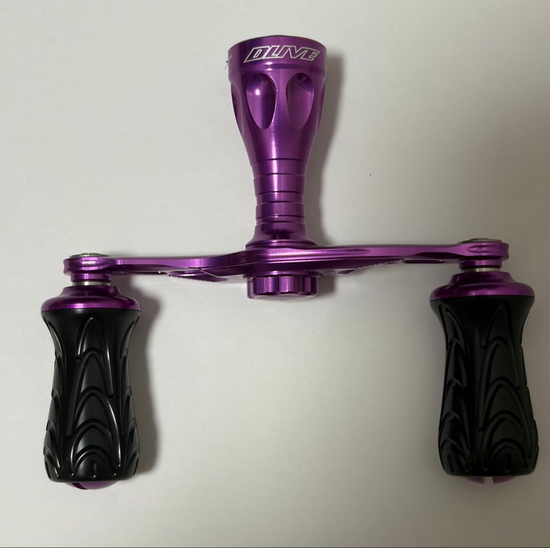 DLIVE ドライブ リールハンドル ダブル 70mm 左右兼用 パープル