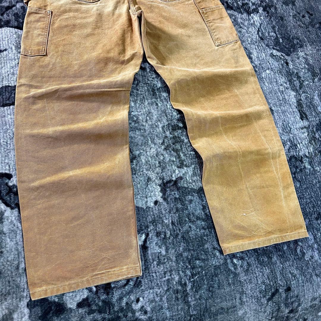 希少ダック地 ダブルニー ペンキ ワークパンツ 古着 一点物 良フェード