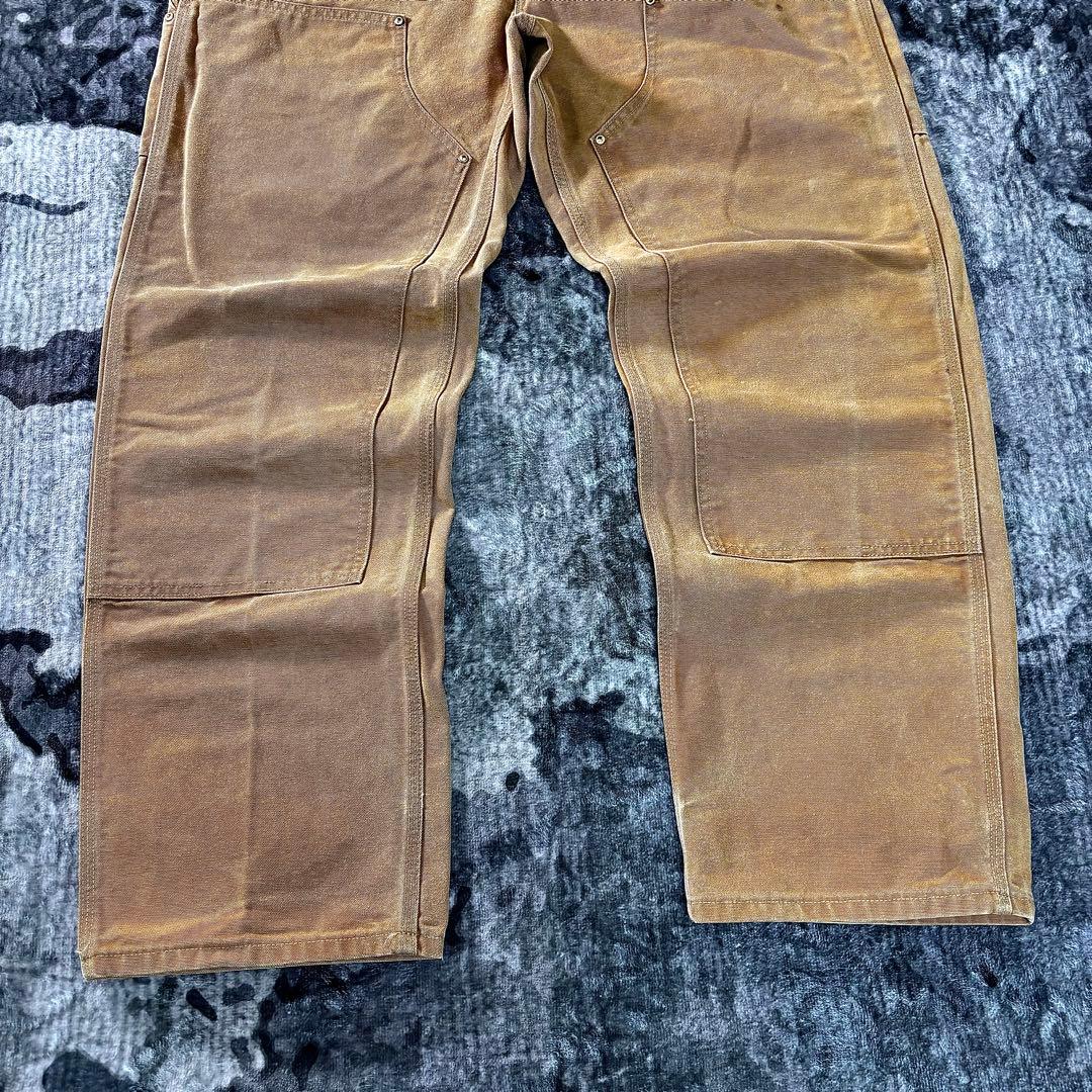 希少ダック地 ダブルニー ペンキ ワークパンツ 古着 一点物 良フェード