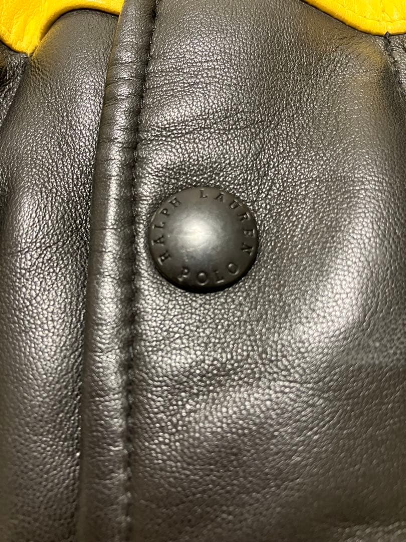 希少 Polo by Ralph Lauren レザーダウンベスト ヴィンテージ