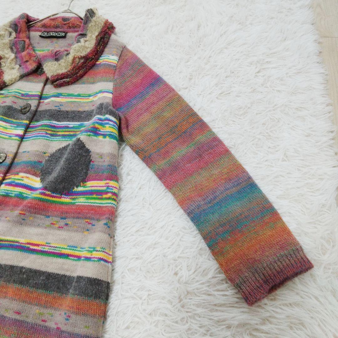 極美品❉ M.&KYOKO アルパカ混カーディガン ウール ピンク系