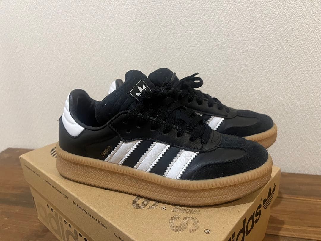 adidas サンバ SAMBA XLG ブラック/ホワイト　22cm