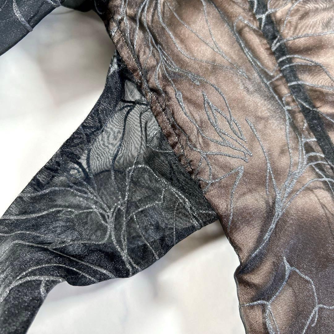 LILY BROWN　エンボスオーガンジーLilyグリッタードレス　ブラック　0