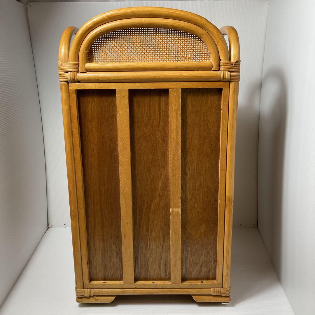 美品❗️ラタン　籐　4段チェスト　キャスター付き　アジアン家具　収納家具
