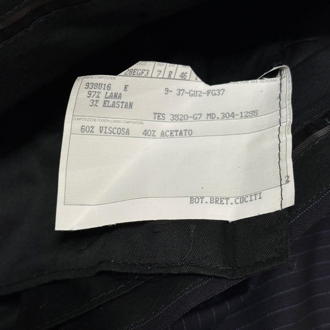 美品　グッチ　スーツセットアップ　ストライプ　黒　M位