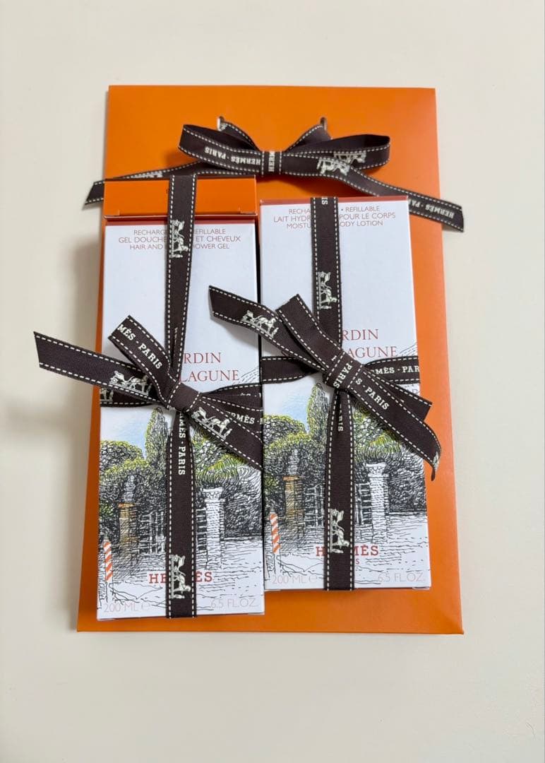 HERMES エルメス シャワージェル ボディローション セット ラグーナの庭