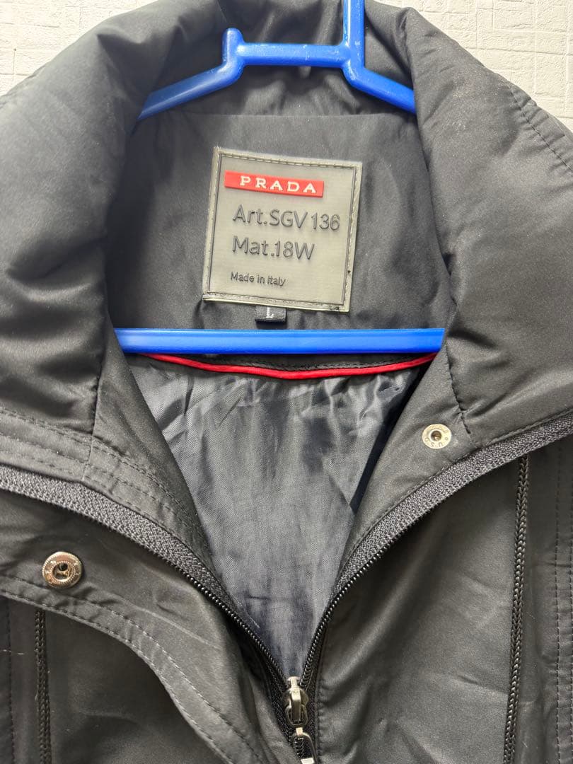 PRADA プラダ ナイロン フード付き ジャケット レディース L ブラック