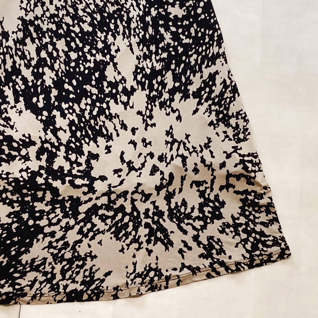 美品 マックスマーラ 白タグ カシュクール マキシ丈ワンピース 総柄