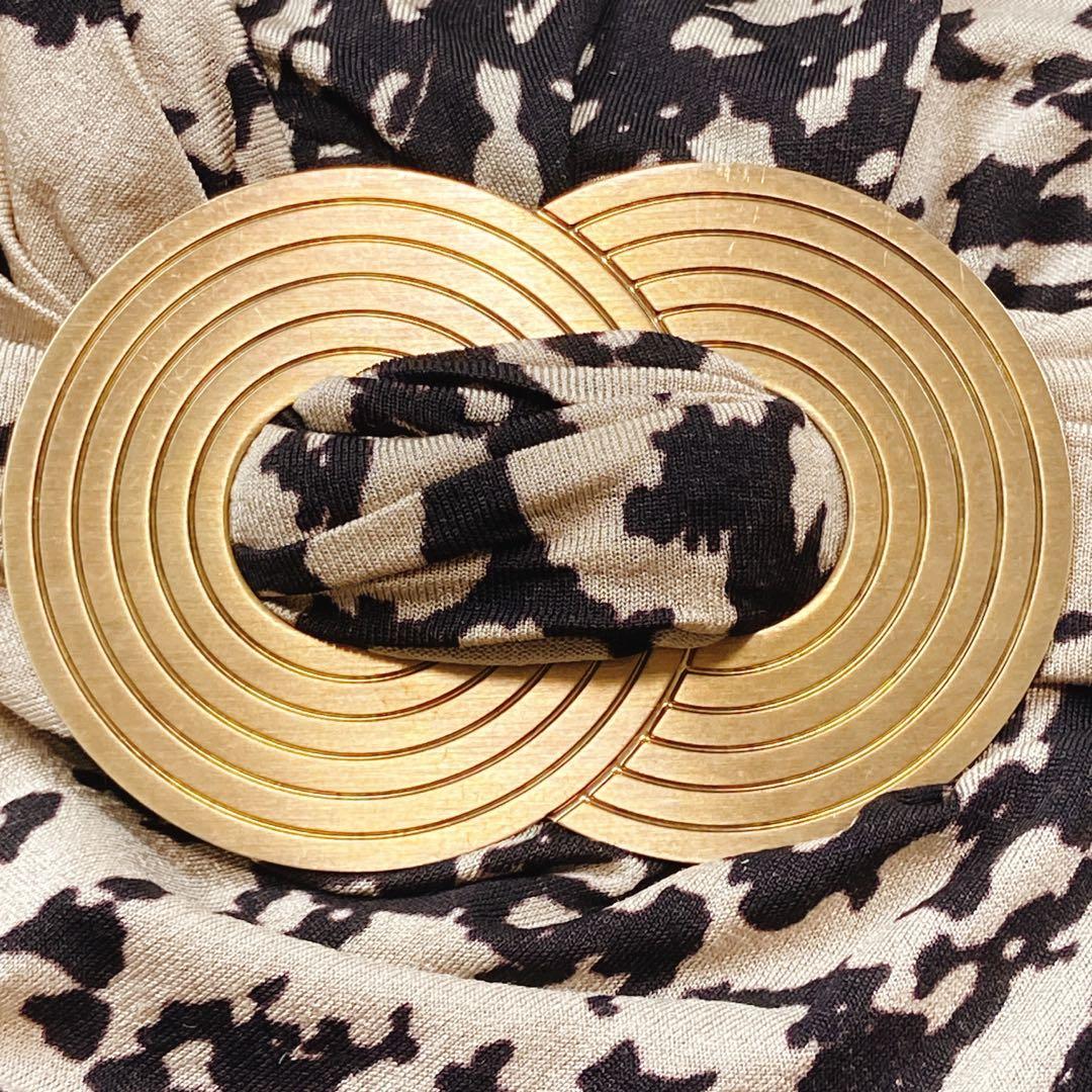 美品 マックスマーラ 白タグ カシュクール マキシ丈ワンピース 総柄