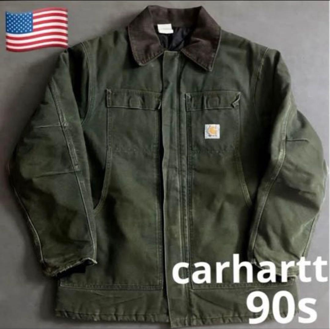 90s 【USA製】carhartt vintage JKT コーデュロイ襟