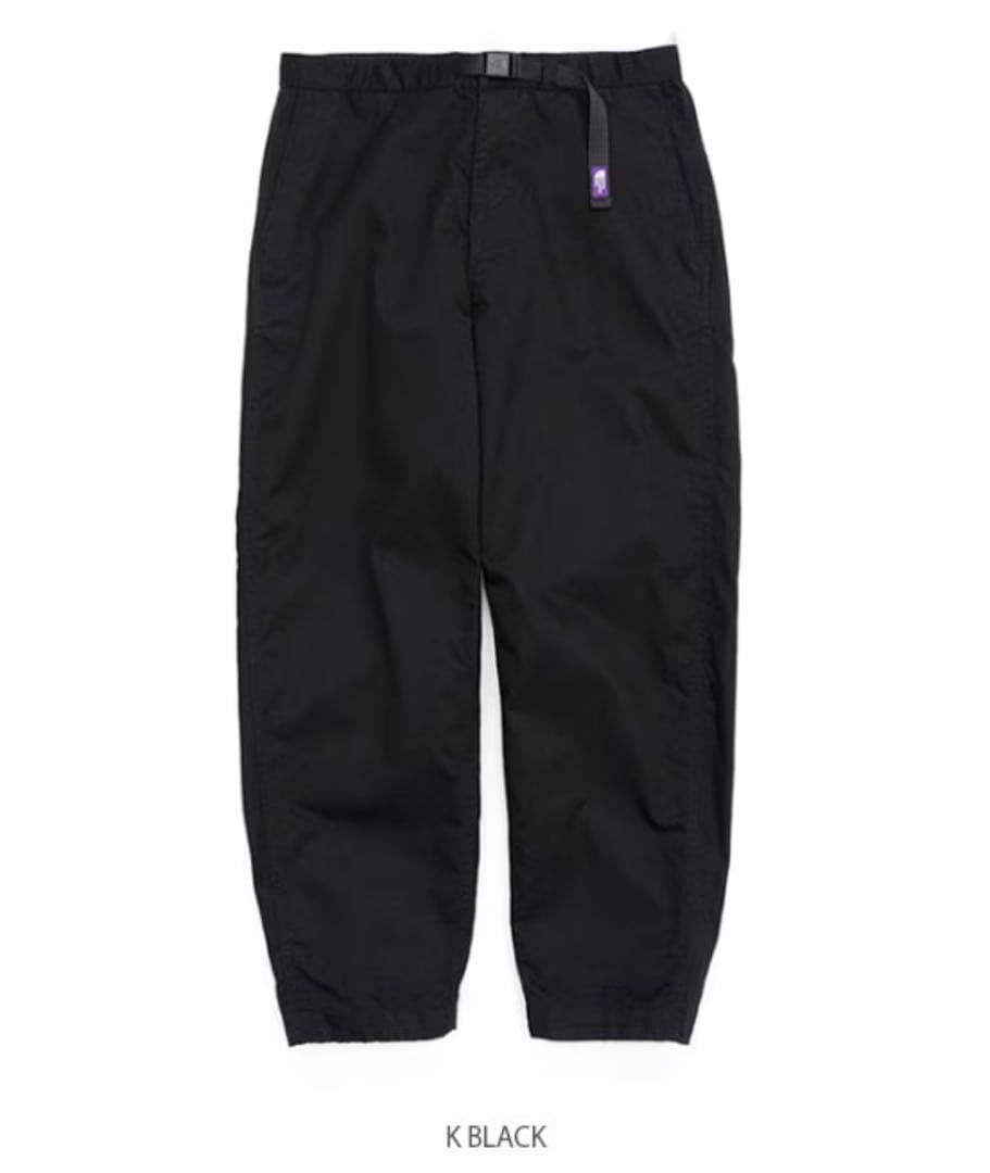 ノースフェイスパープルレーベル　ストレッチツイルワイドテーパードパンツ　32 黒