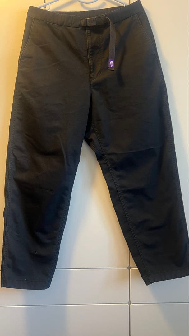 ノースフェイスパープルレーベル　ストレッチツイルワイドテーパードパンツ　32 黒