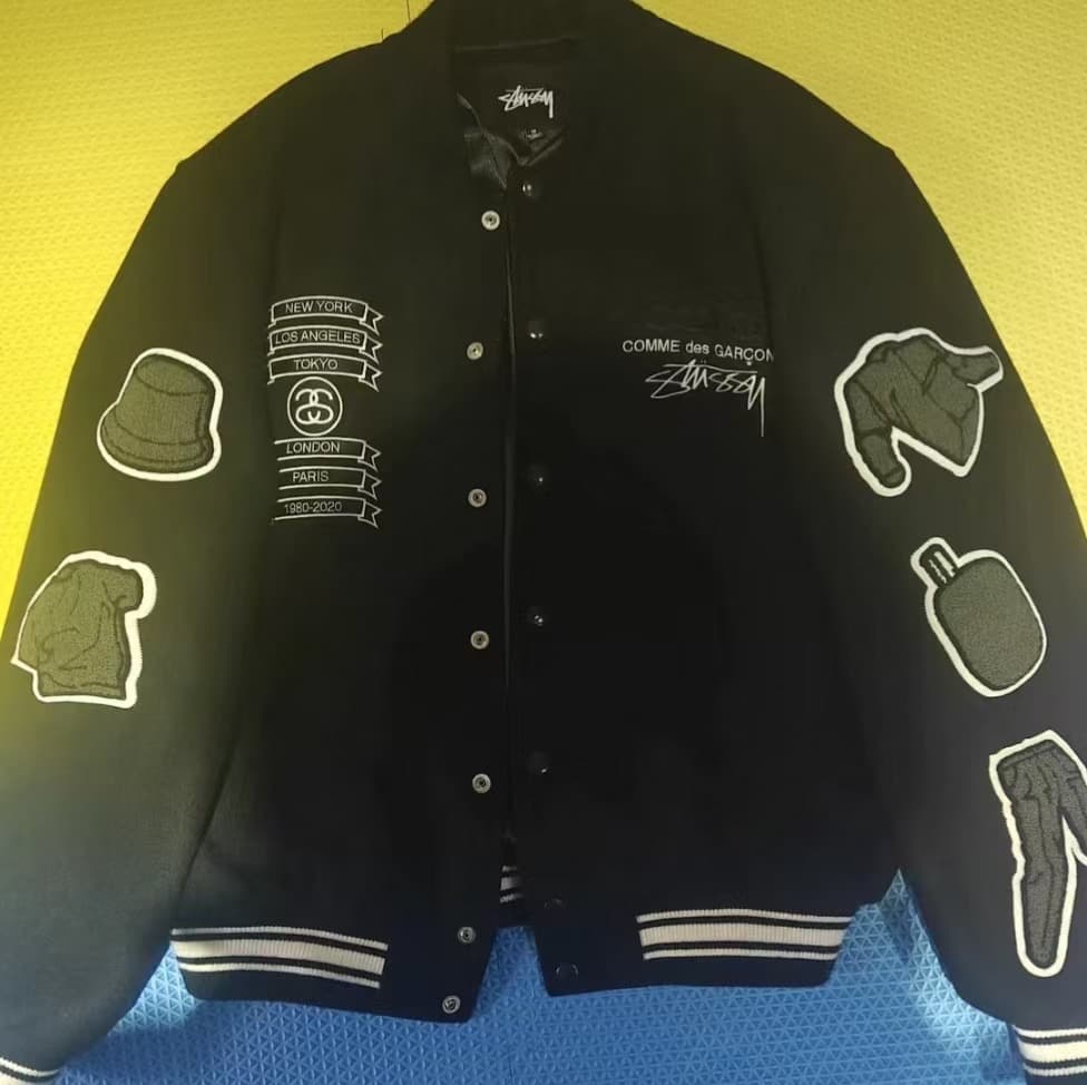STUSSY x コム・デ・ギャルソン スタジャン ジャケット
