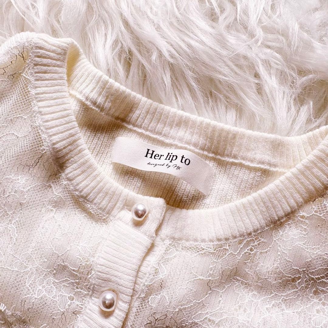 Herlipto☆Open Sleeve Lace Cardiganカーディガン