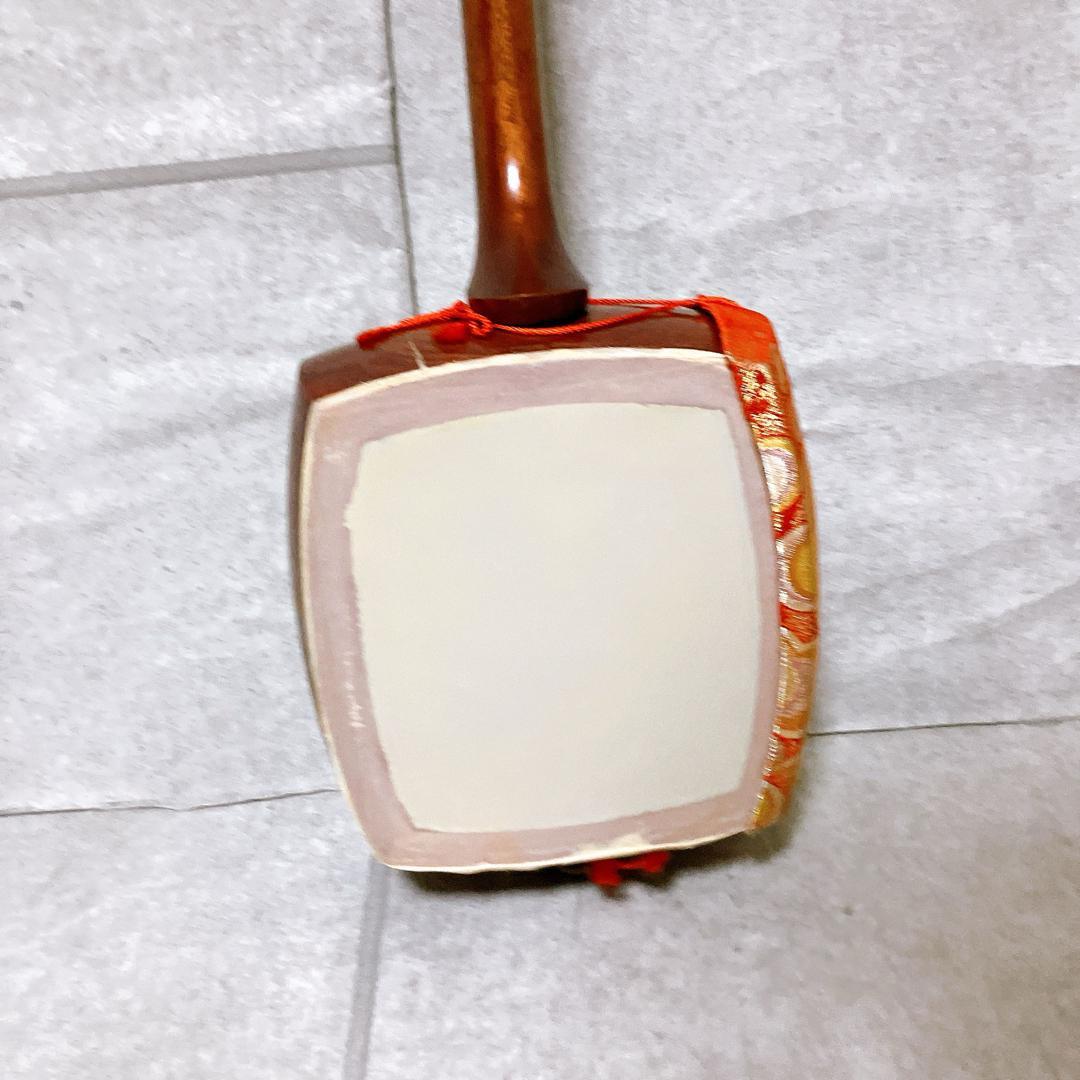 三味線 中棹 花梨 山サワリ 地唄 民謡 撥 駒 和楽器 三つ折 レザーケース付