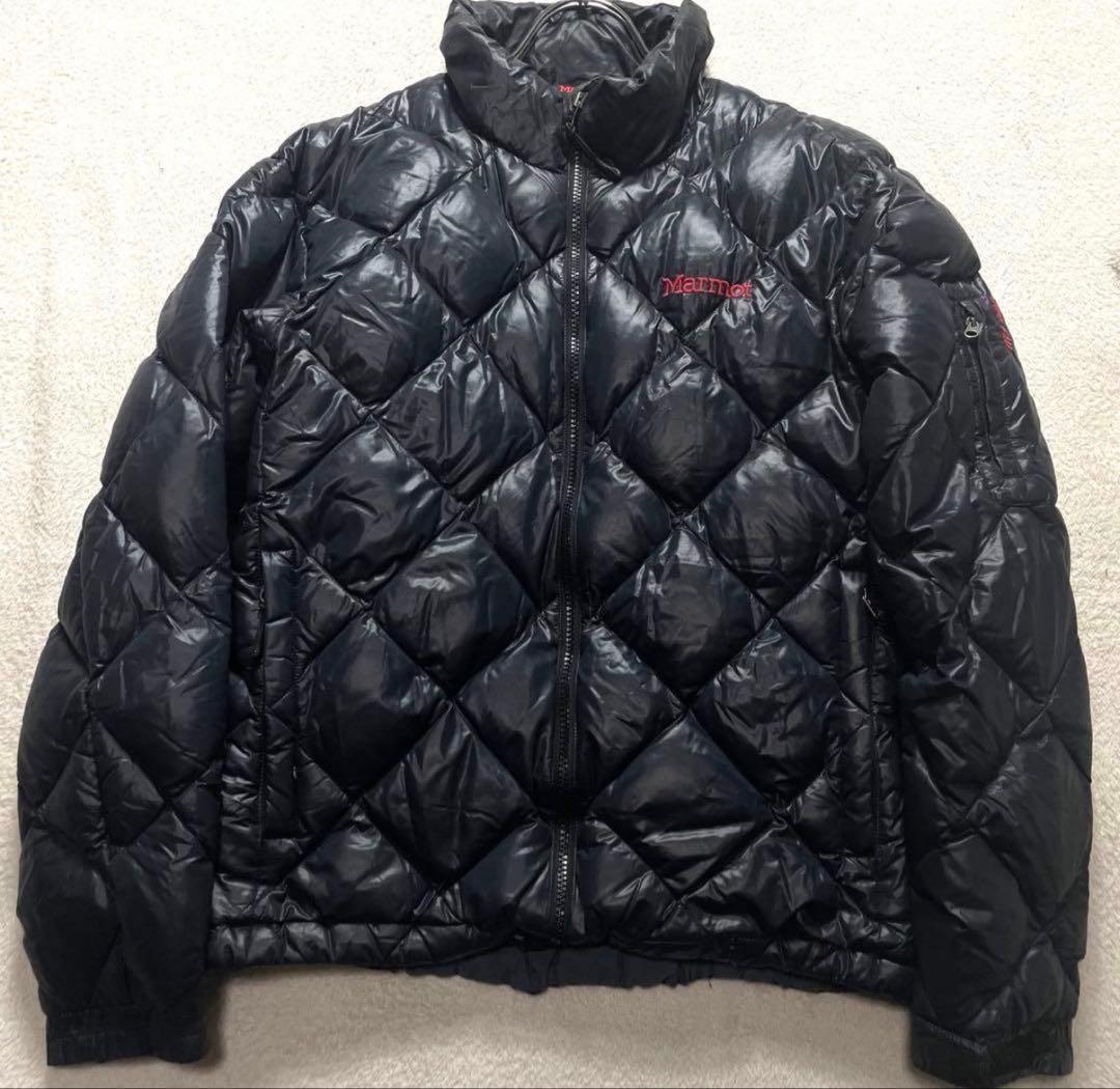 美品/marmot/マーモット/900FPキルティング/ダウンジャケット/黒/M