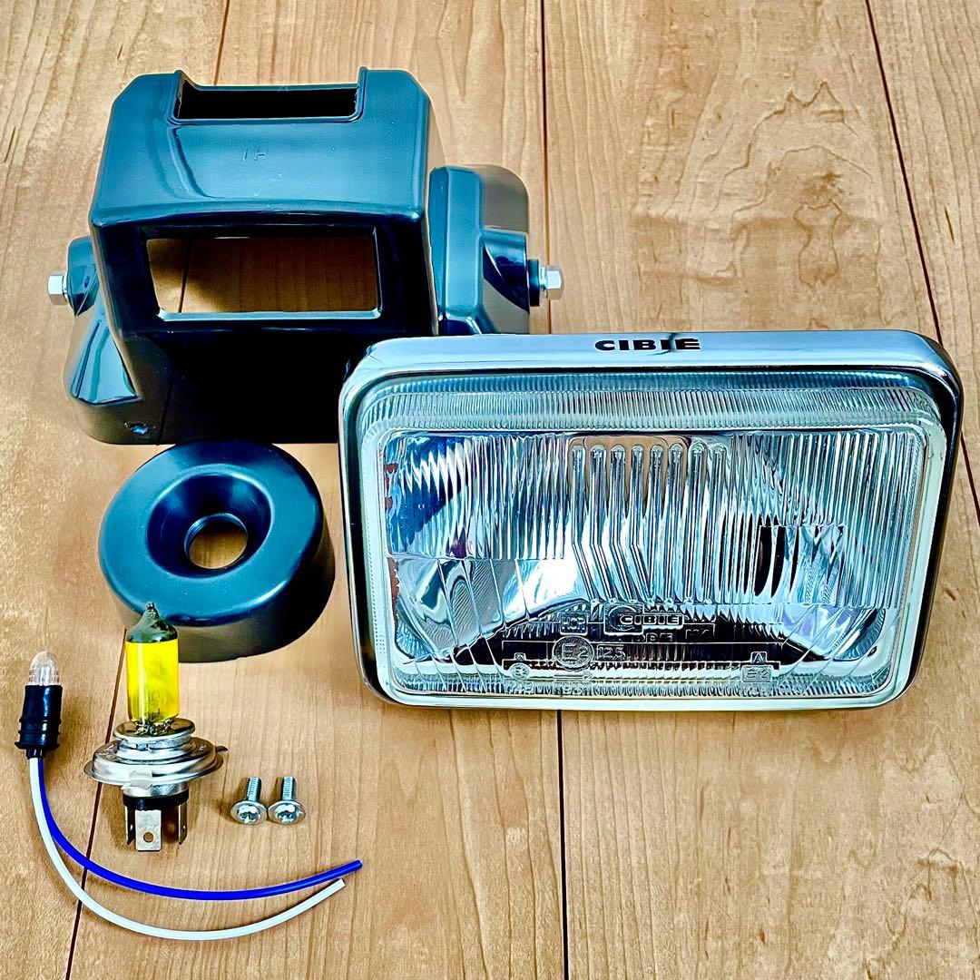 シビエ CIBIE 角型 ヘッドライト CBR400F 当時物 角目 マーシャル