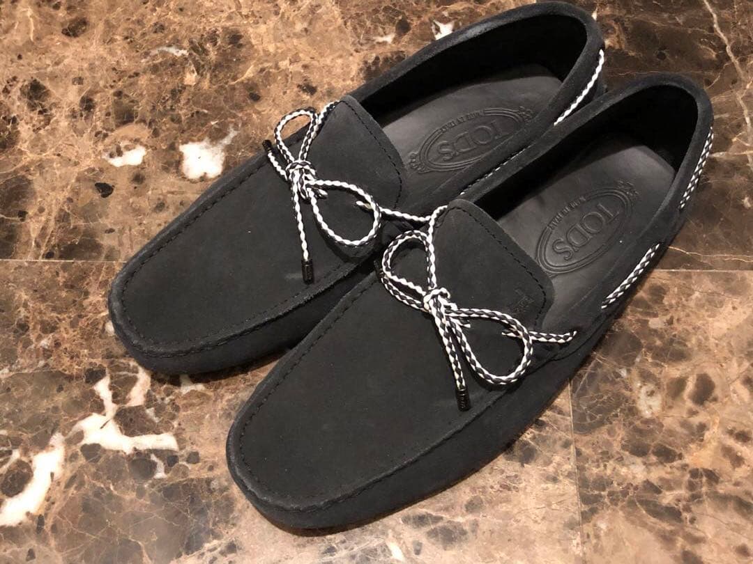 TODS スウェード　ドライビングシューズ　スリッポン