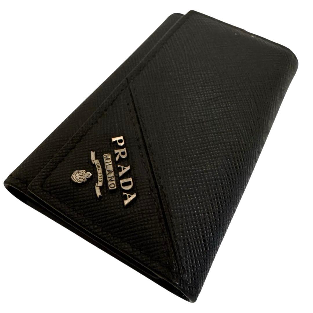 PRADA プラダ ブラック レザー キーケース6連