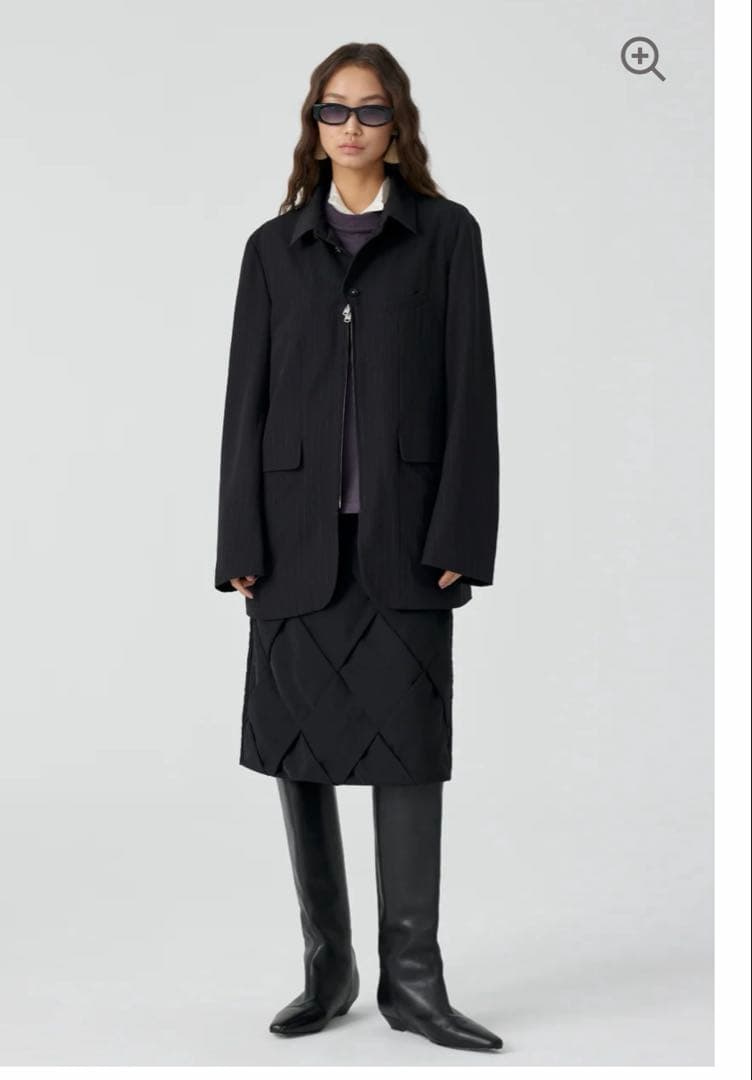 SIMPLE PROJECT ブラック ストライプ ジャケット M