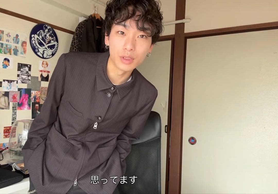 SIMPLE PROJECT ブラック ストライプ ジャケット M