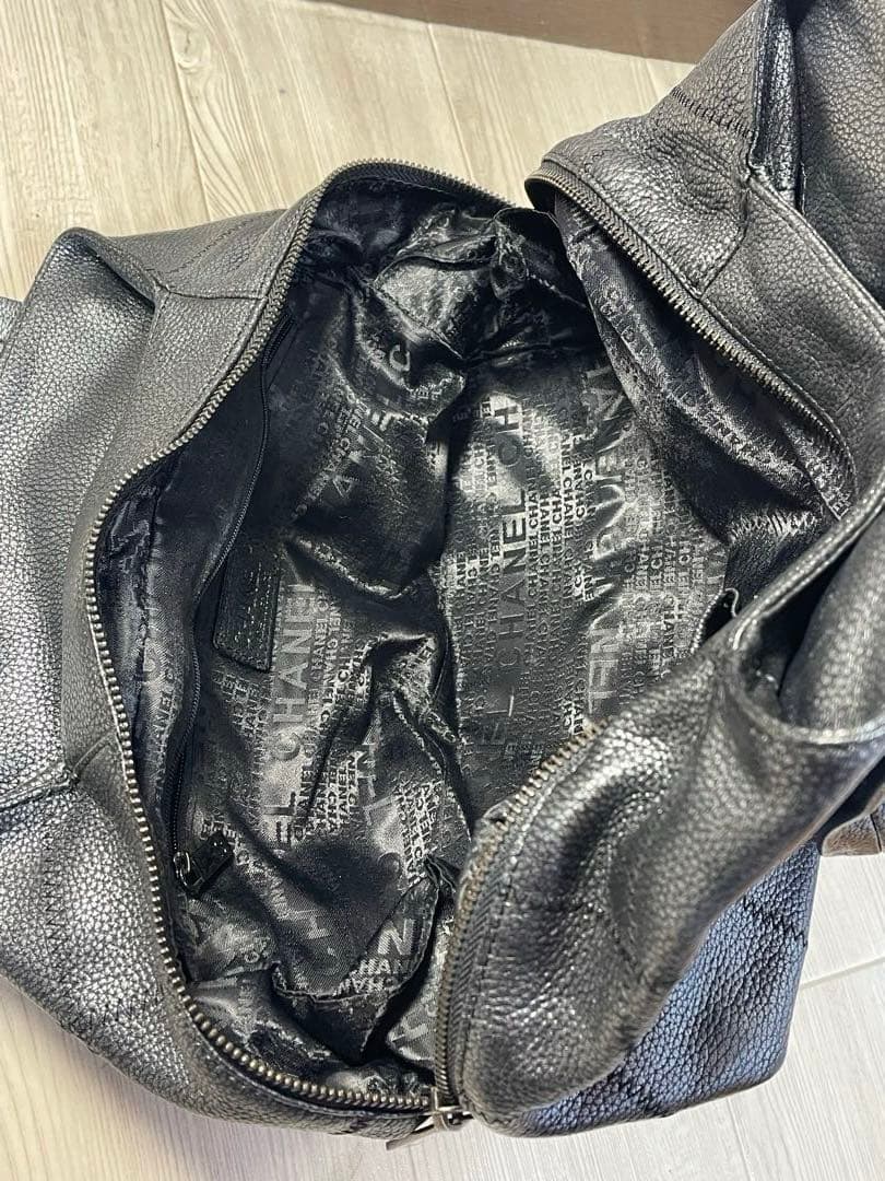 シャネル CHANEL トートバッグ チョコバーハン ドバッグ キャビアスキン