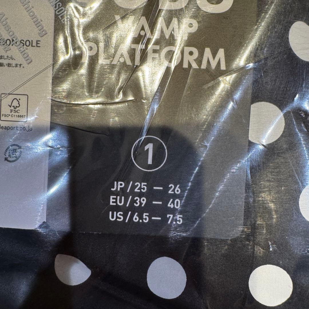 【大人気】SUBU ドット柄 厚底サンダル 24〜25.5cm サイズ1