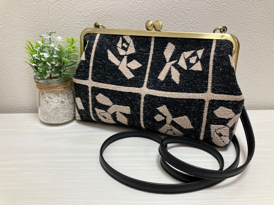 【専用です】ミナペルホネン　LULU がま口ポシェット　ハンドメイド