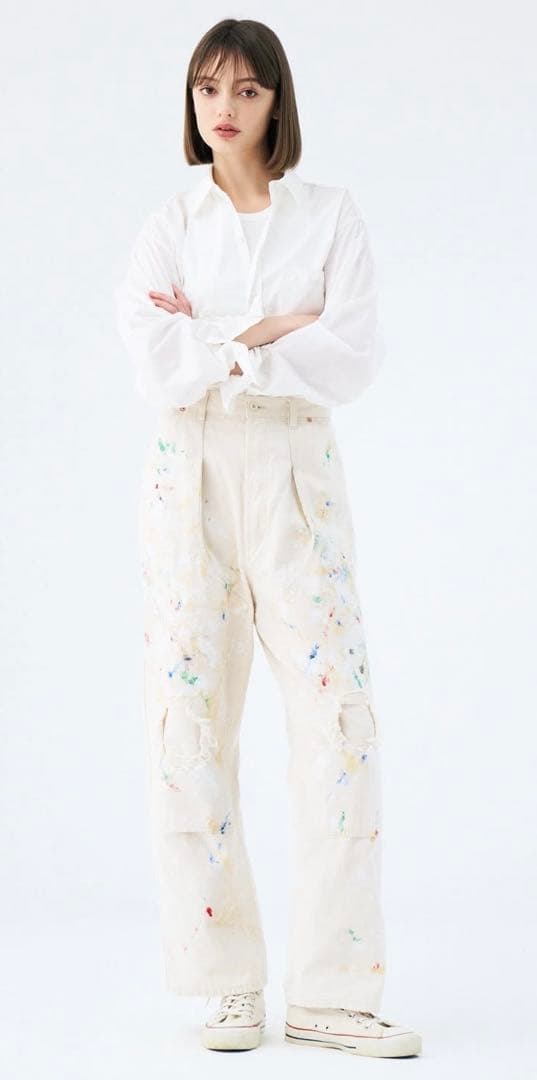 HERILL Splash Painterpants Natural/2 新品