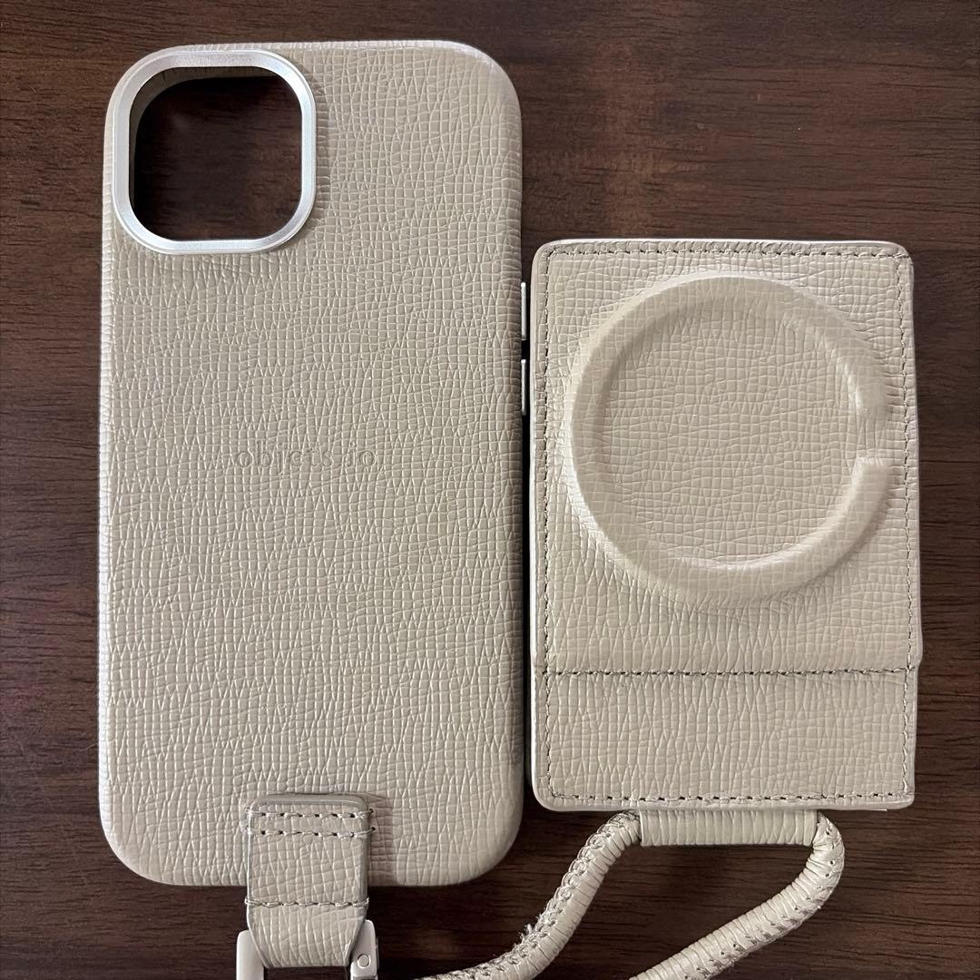 objects.io iPhone15ケース+ウォレット　トープ