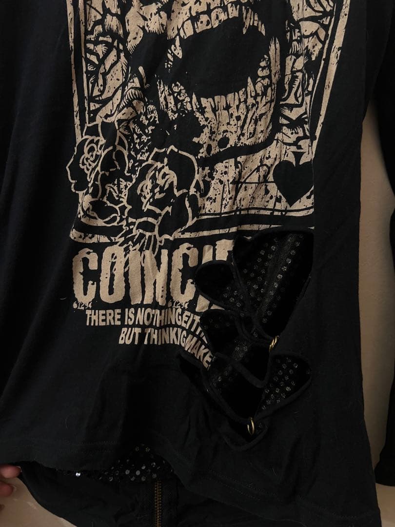 レア希少 d.i.a. ギャル服 ドクロ 骸骨 トップス スカル 平成ギャル