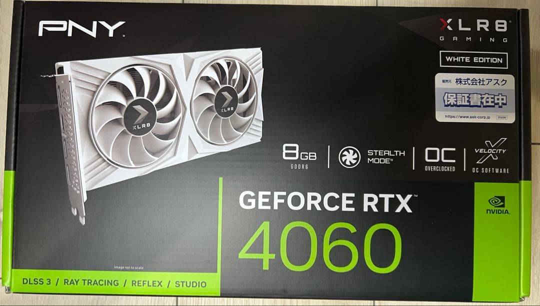 【ほぼ新品】GeForce RTX 4060 8GB White Edition