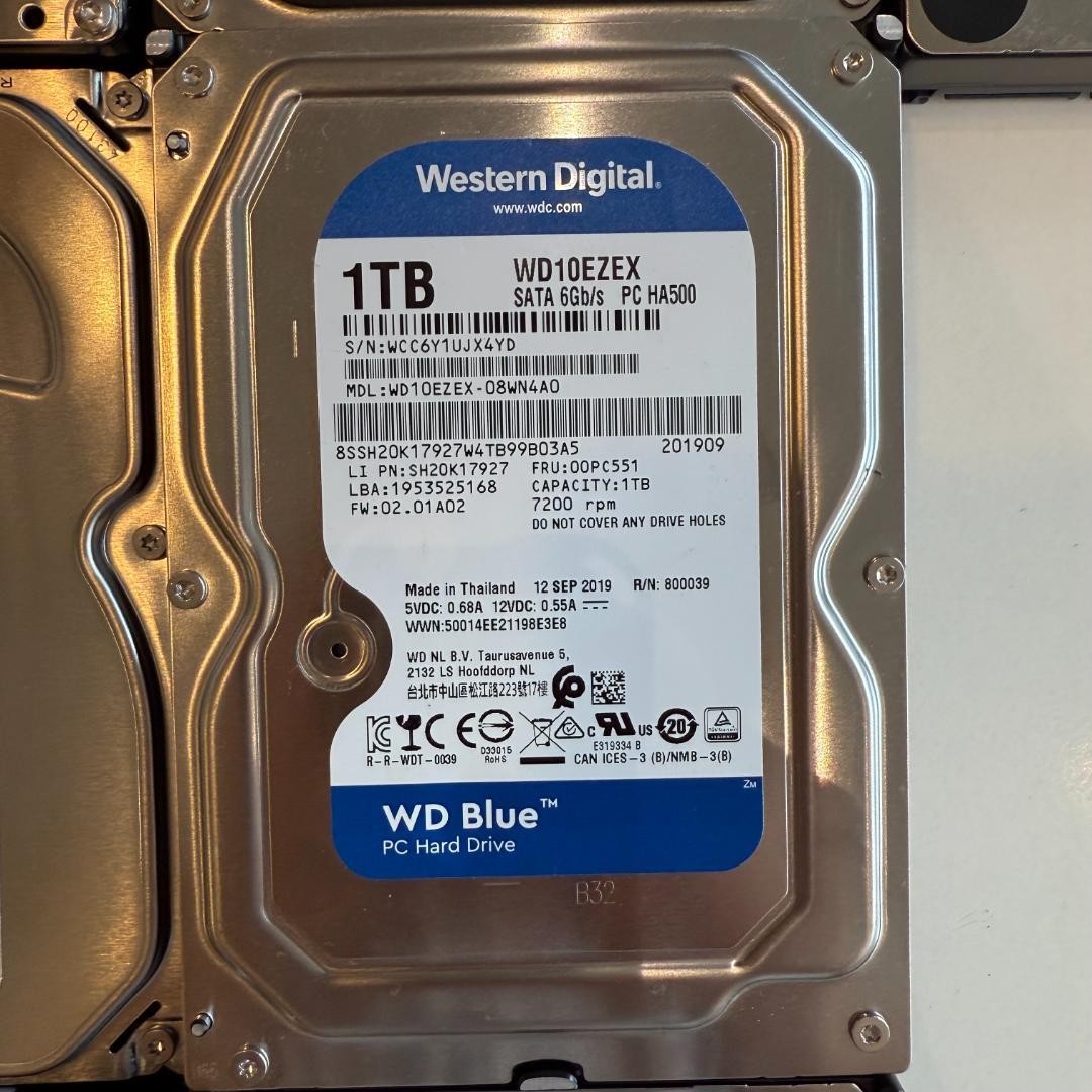 1TB 内蔵型ハードディスクドライブ 10台セット