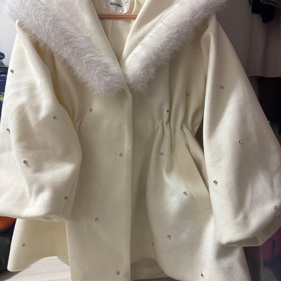 ビジュー付き女の子コート