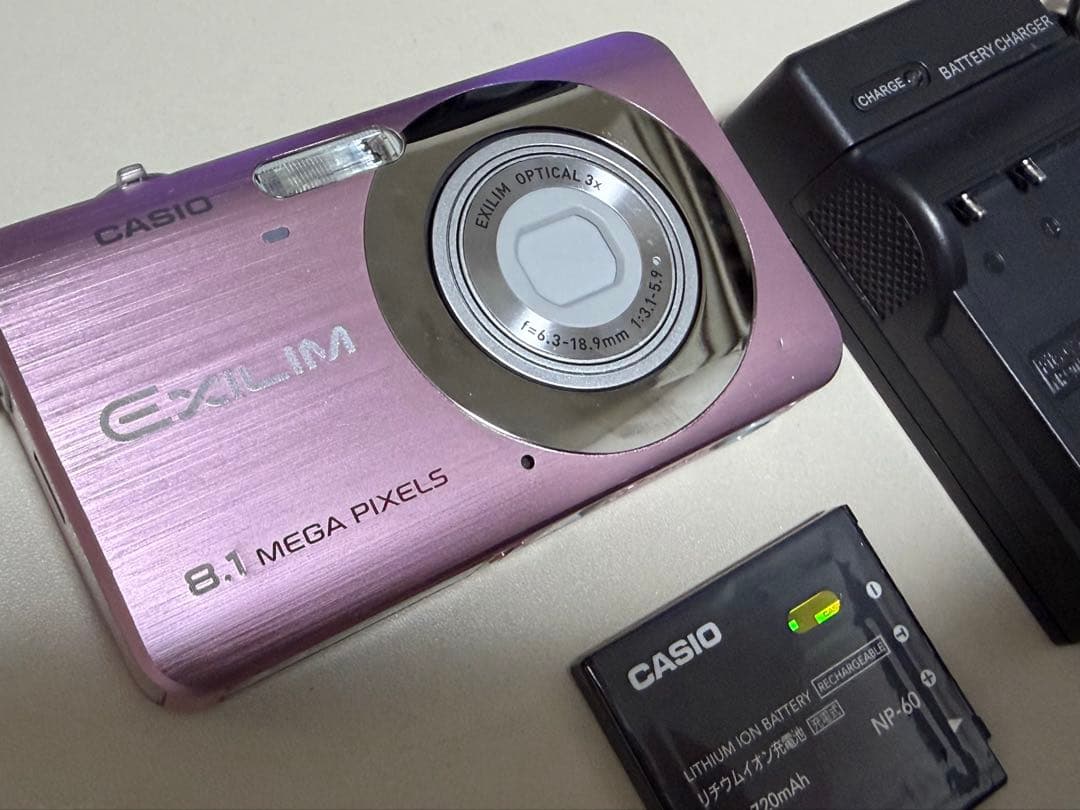 動作確認済みCASIO EXILIM EX-Z80 ピンク 充電器・バッテリー付