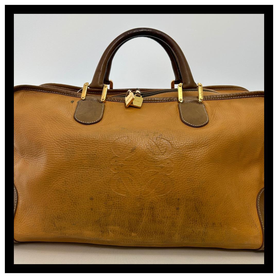 ま*り様 LOEWE ロエベ アマソナ50 キャメル ゴールド ボストン