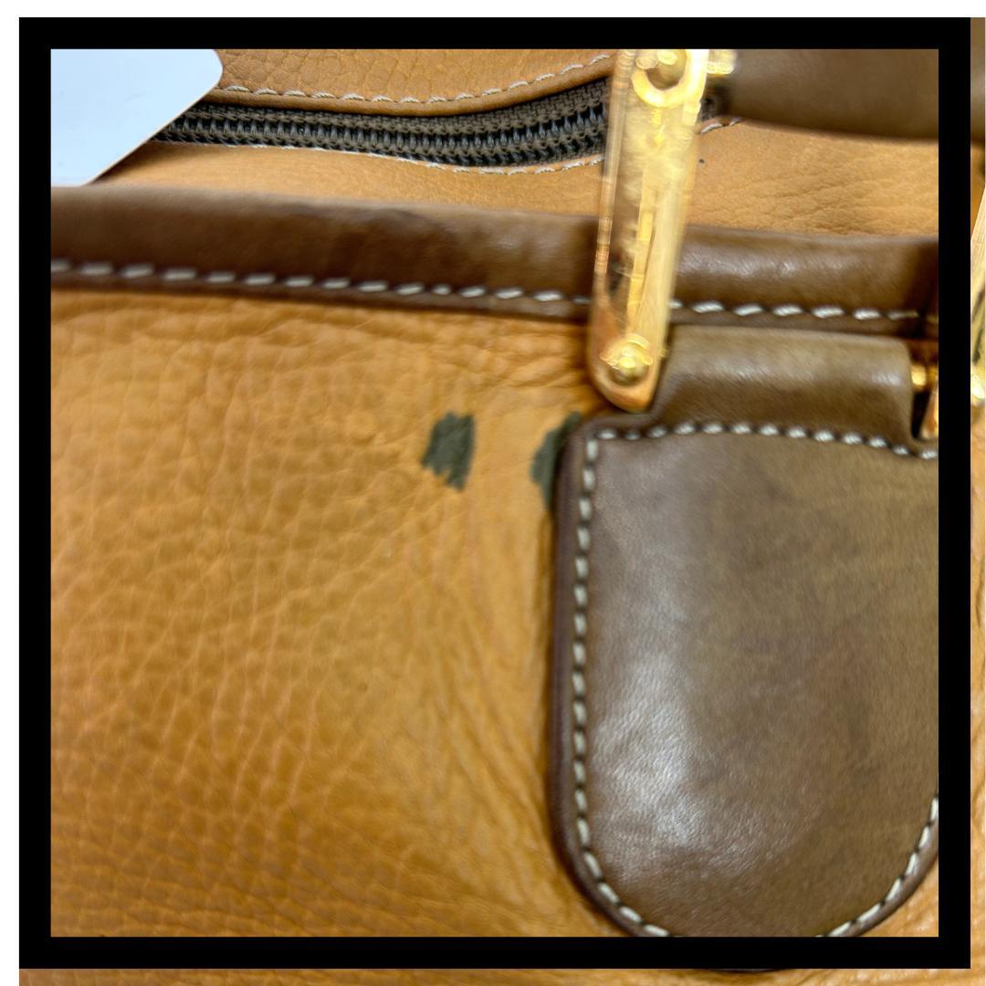 ま*り様 LOEWE ロエベ アマソナ50 キャメル ゴールド ボストン