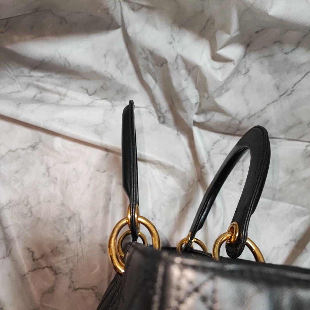 Christian Dior レディディオール カナージュ ラージ RU刻印 黒