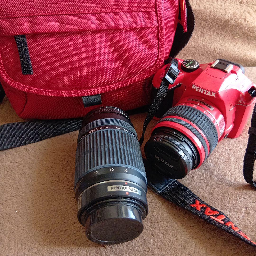 PENTAX K-x デジタル一眼レフカメラセット　赤