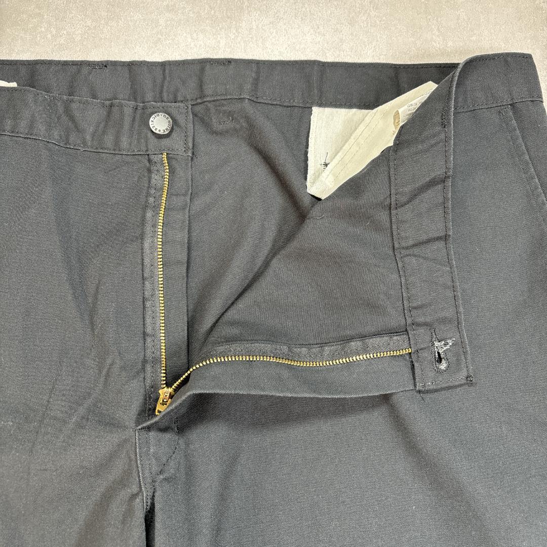 ３枚ディッキーズ　ブラックチノパン　ビックサイズパンツ　古着W46 L32