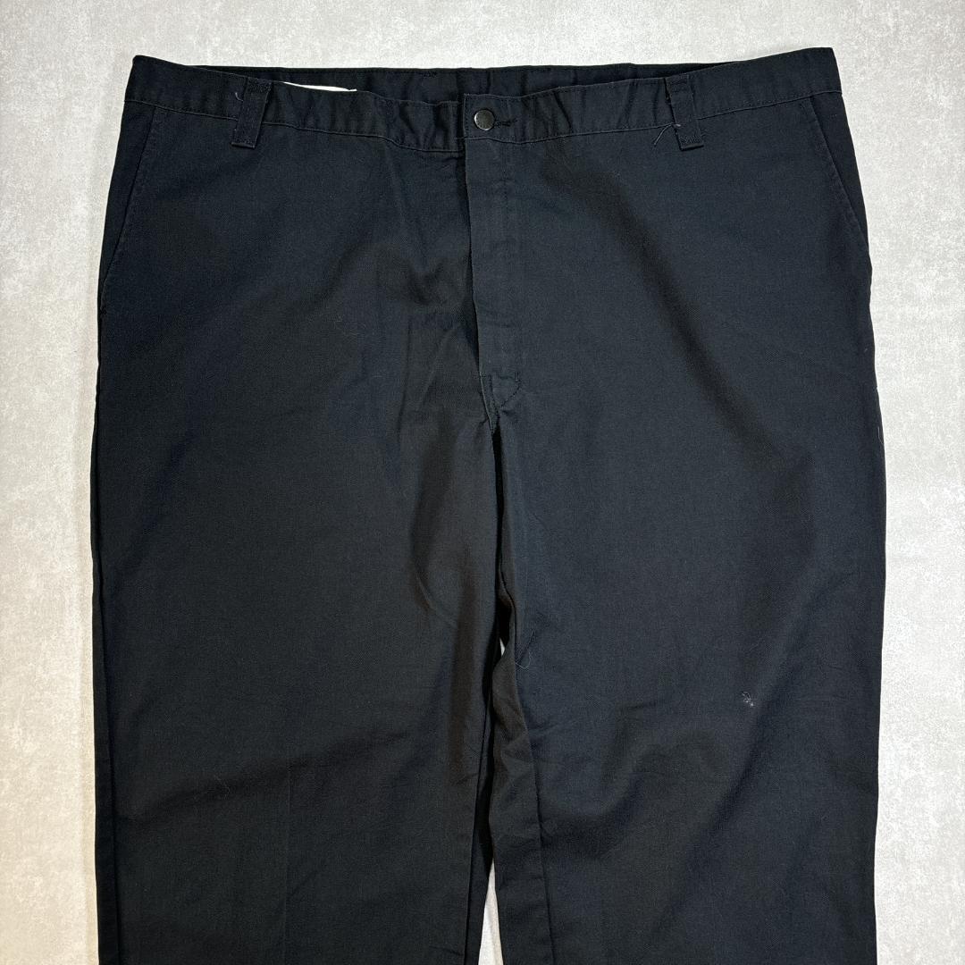３枚ディッキーズ　ブラックチノパン　ビックサイズパンツ　古着W46 L32