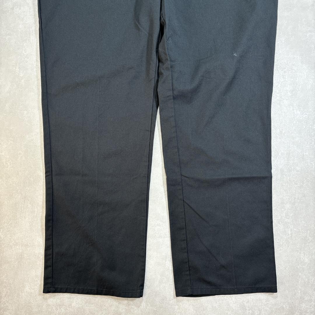 ３枚ディッキーズ　ブラックチノパン　ビックサイズパンツ　古着W46 L32