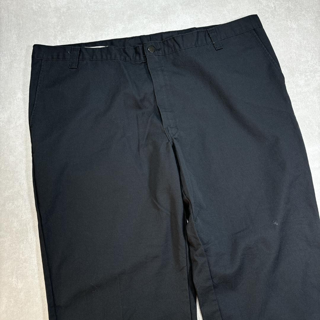 ３枚ディッキーズ　ブラックチノパン　ビックサイズパンツ　古着W46 L32