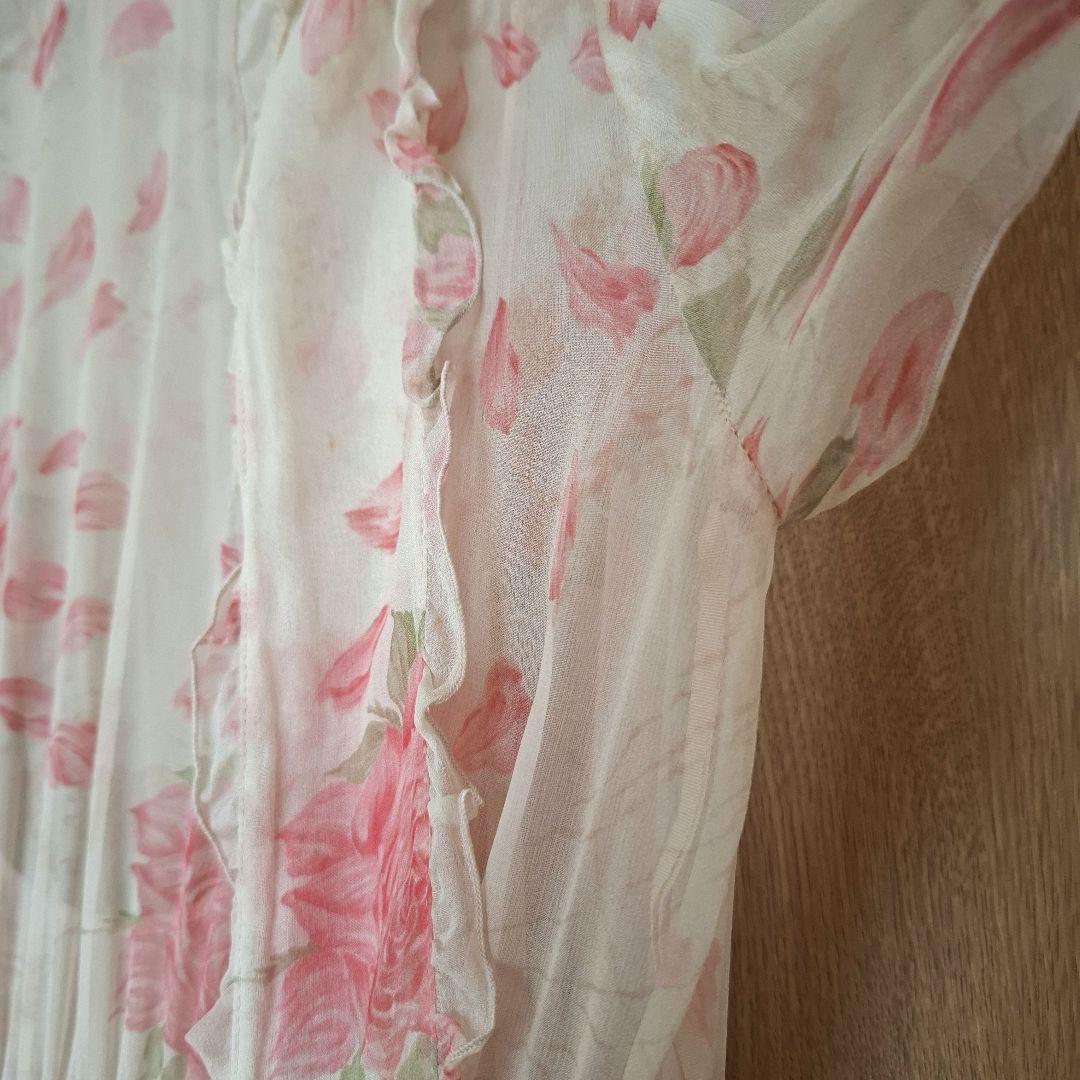 VALENTINO ヴァレンティノ シルクシフォンドレス ローズプリント