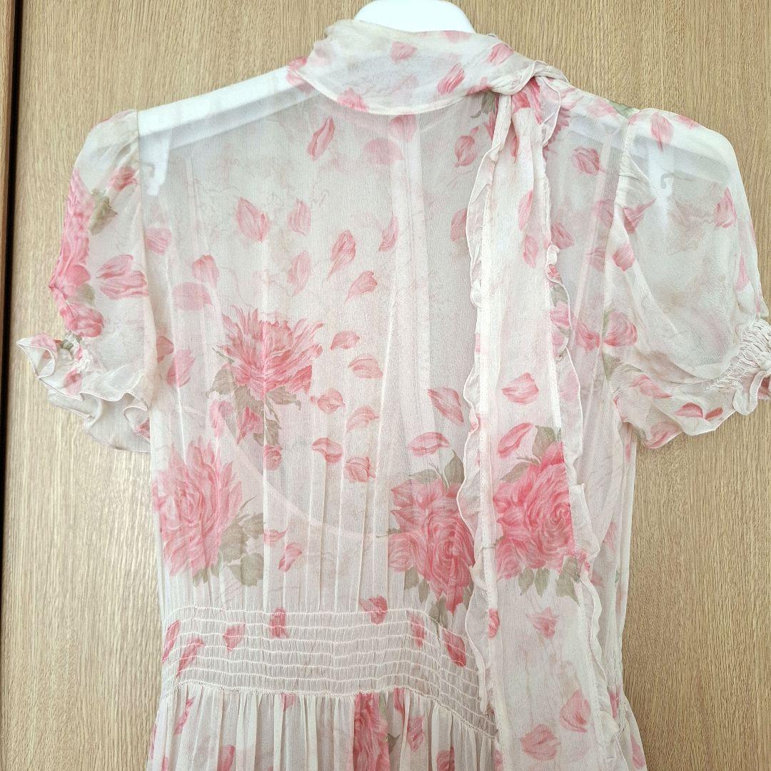 VALENTINO ヴァレンティノ シルクシフォンドレス ローズプリント